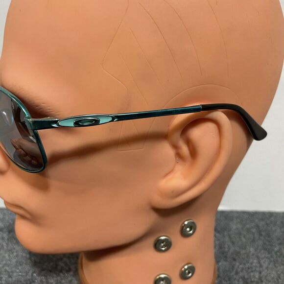 Oakley Gwen Sunglasses Womens 59mm Teal Aviator Metal Gray Lenses OO4068-08 main image 6